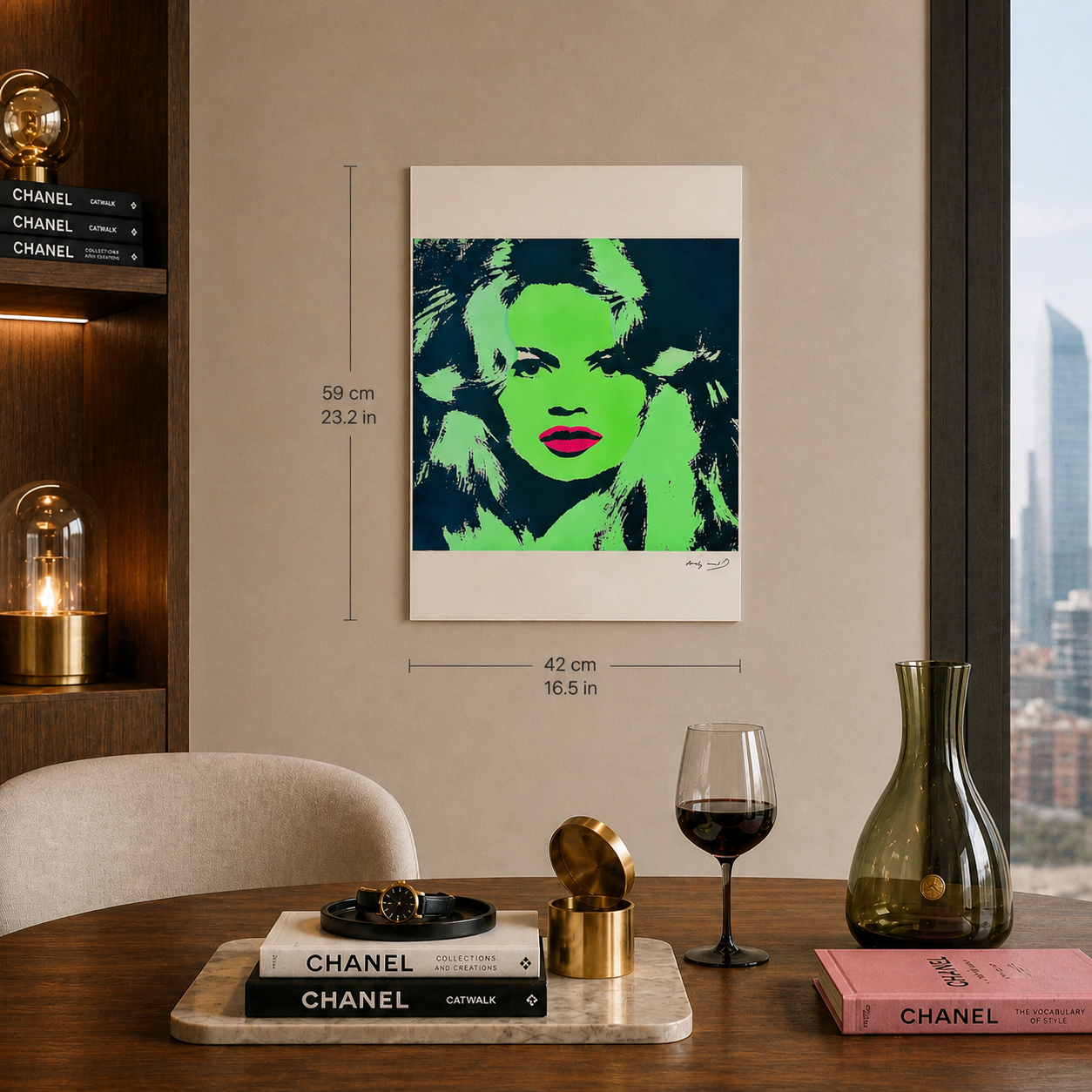 Andy Warhol Brigitte Bardot (Verde) Litografia Arches 300gsm 42x59 cm