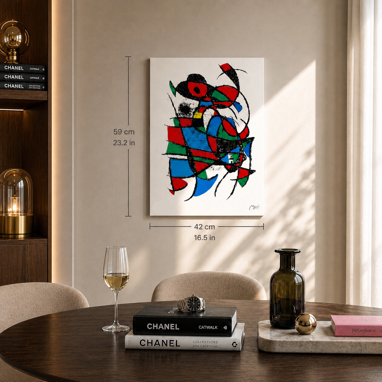 Joan Miró Sans titre (composizione geometrica di colori Litografia Arches 300gsm 42x59 cm