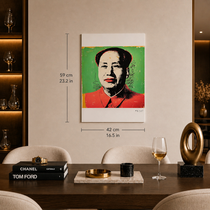 Andy Warhol Mao (Verde & Rosso Classico) Litografia Arches 300gsm 42x59 cm