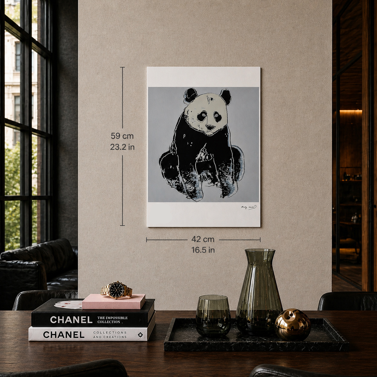 Andy Warhol Panda (Animali) Litografia Arches 300gsm 42x59 cm