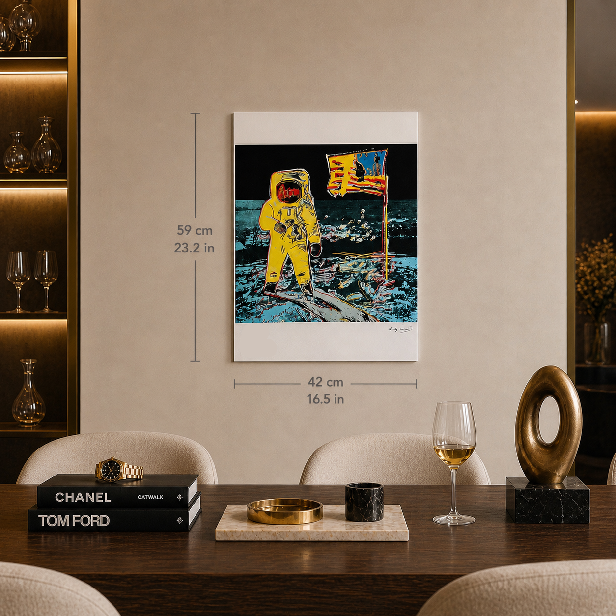Andy Warhol Moonwalk (Yellow & Blue) Litografia Arches 300gsm 42x59 cm