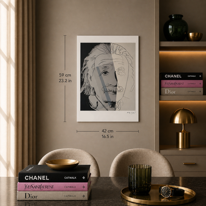 Andy Warhol Albert Einstein Litografia Arches 300gsm 42x59 cm