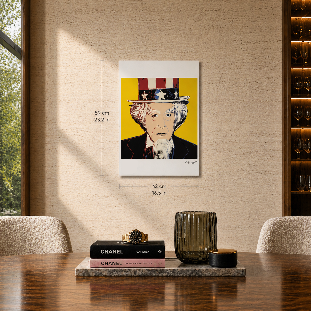 Andy Warhol Zio Sam Litografia Arches 300gsm 42x59 cm