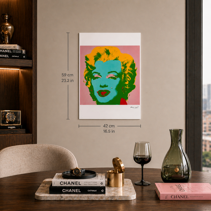 Andy Warhol Marilyn Monroe (Rosa) Litografia Arches 300gsm 42x59 cm
