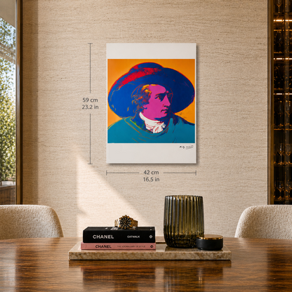 Andy Warhol Goethe (Blu-Arancio) Litografia Arches 300gsm 42x59 cm