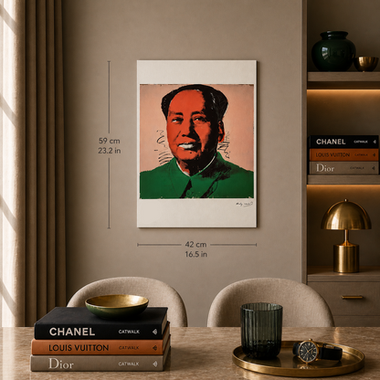 Andy Warhol Mao (Verde & Rosso) Litografia Arches 300gsm 42x59 cm