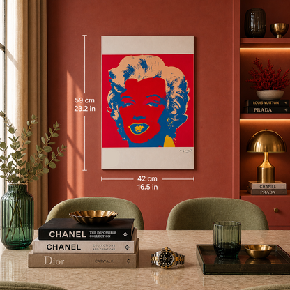 Andy Warhol Marilyn Monroe (Rosso & Blu) Litografia Arches 300gsm 42x59 cm