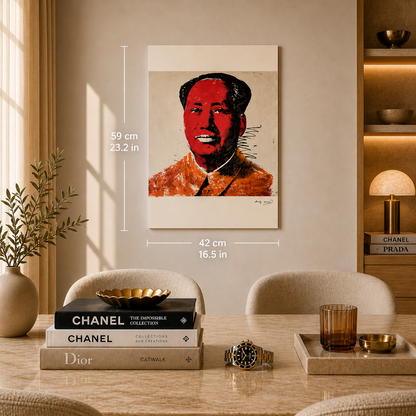 Andy Warhol Mao (Rosso & Arancione) Litografia Arches 300gsm 42x59 cm
