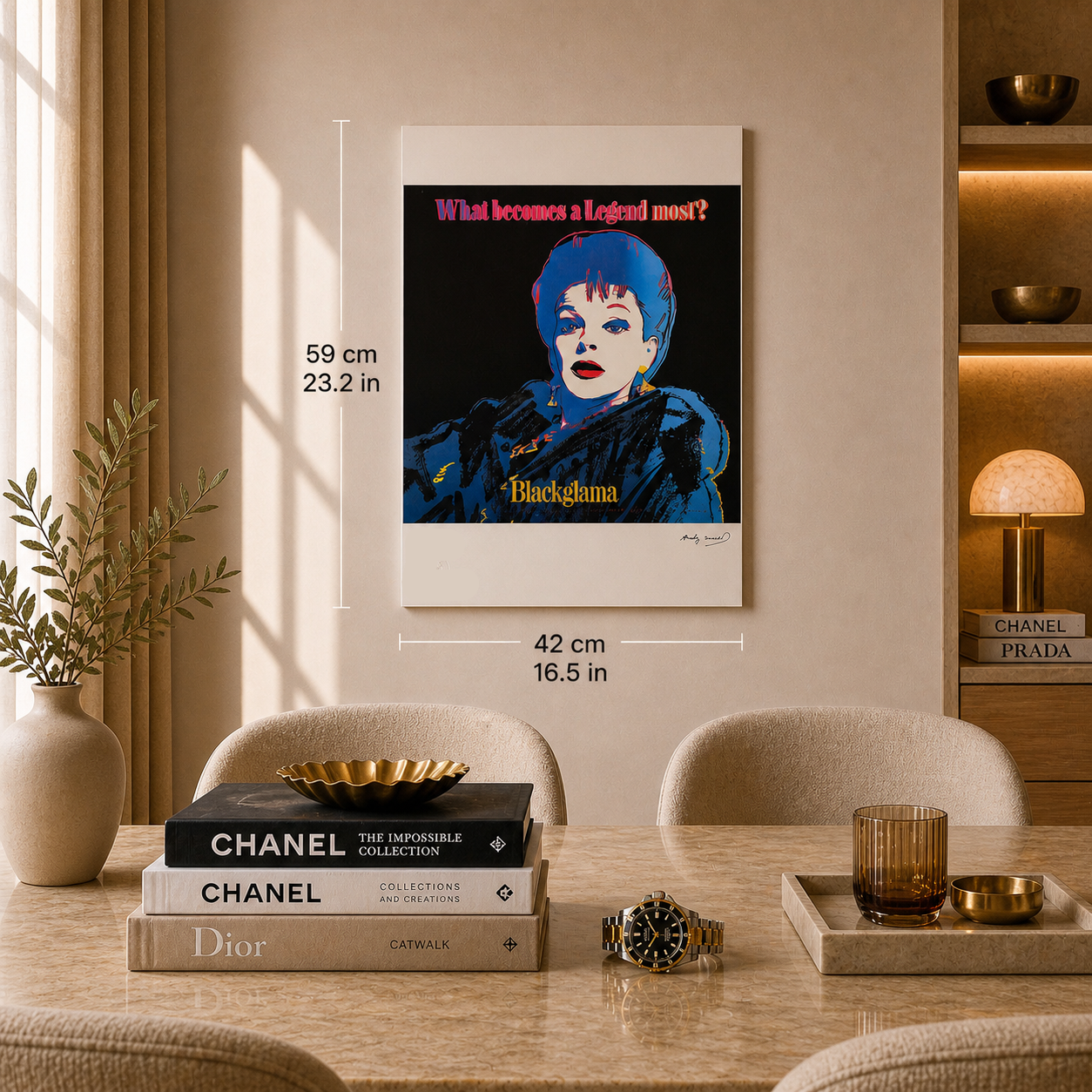 Andy Warhol Blackglama Litografia Arches 300gsm 42x59 cm