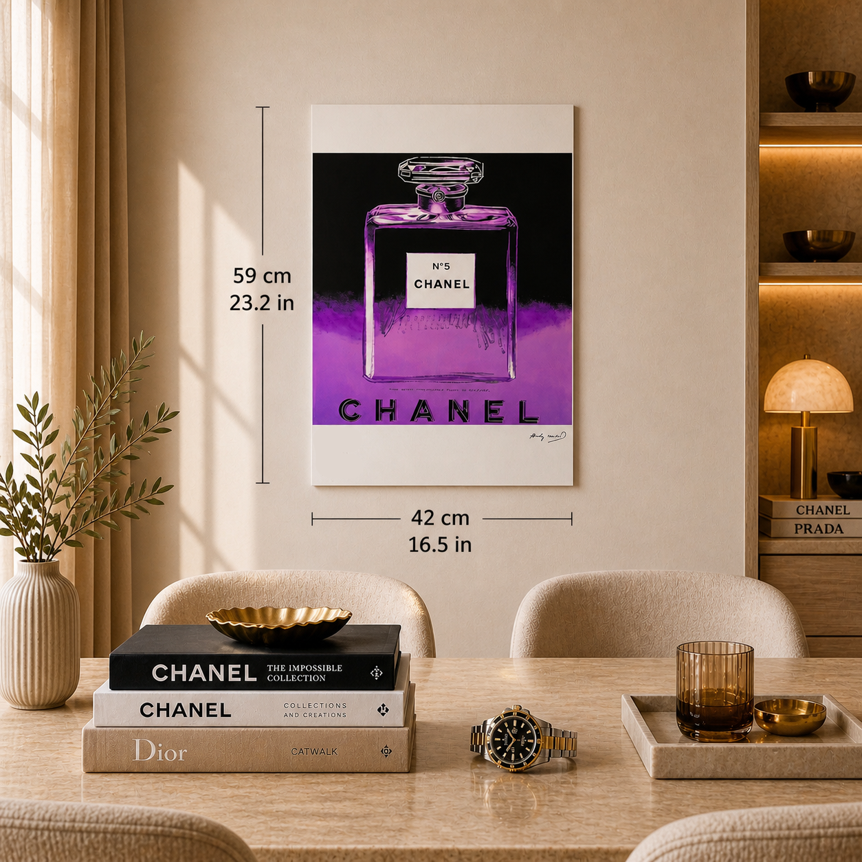 Andy Warhol Chanel Litografia pubblicitaria Arches 300gsm 42x59 cm