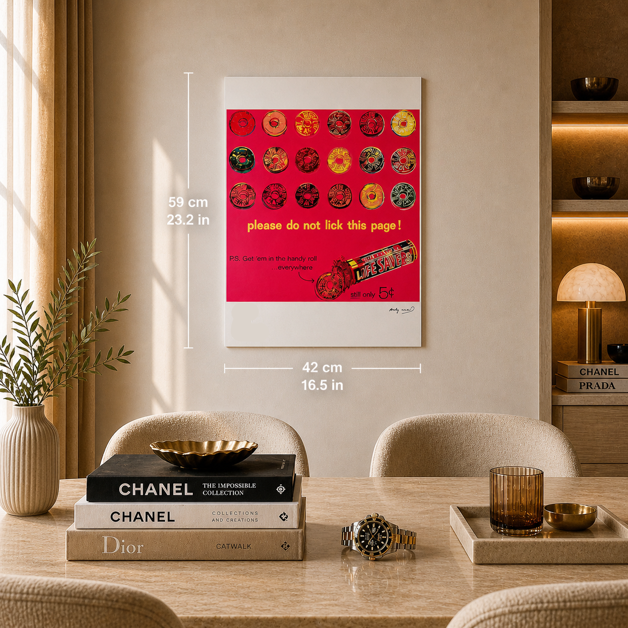 Andy Warhol Lifesaver Litografia Arches 300gsm 42x59 cm