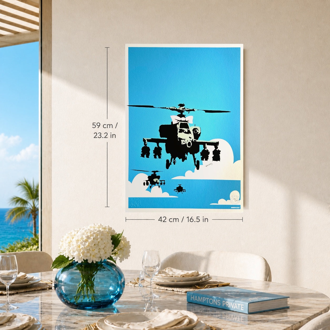 BANKSY Happy Chopper Litografia Archi 300gsm 42x59 cm