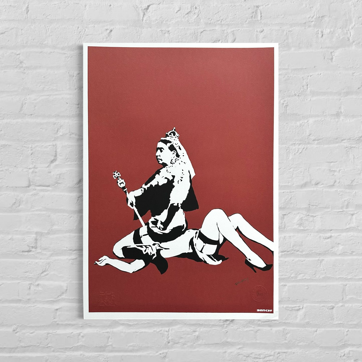 Banksy Queen Vic Litografia Archi 300gsm 42x59 cm