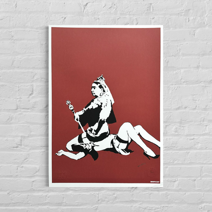 Banksy Queen Vic Litografia Archi 300gsm 42x59 cm