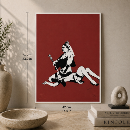 Banksy Queen Vic Litografia Archi 300gsm 42x59 cm