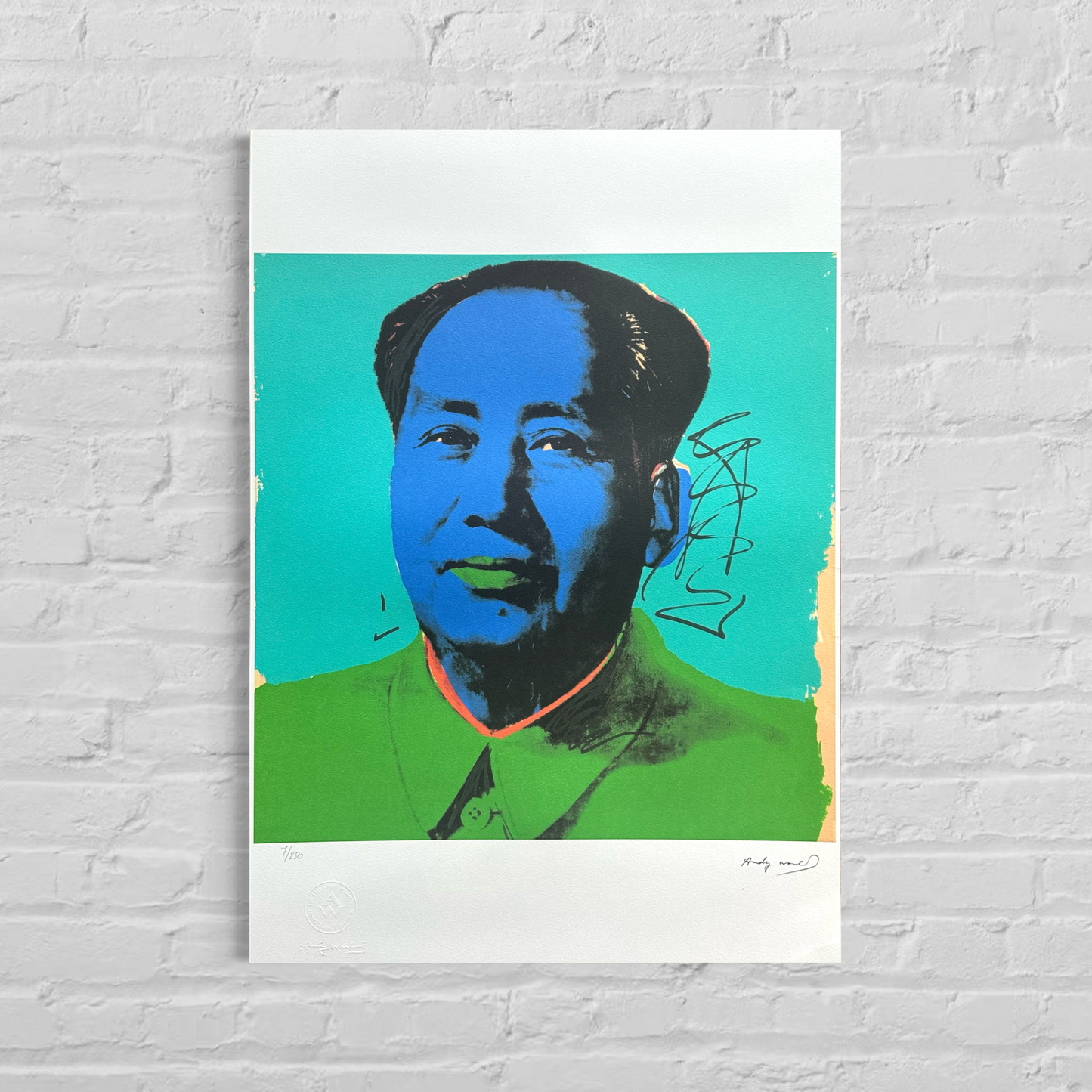 Andy Warhol Mao (Turquoise & Blue Edition) Litografia Arches 300gsm 42x59 cm