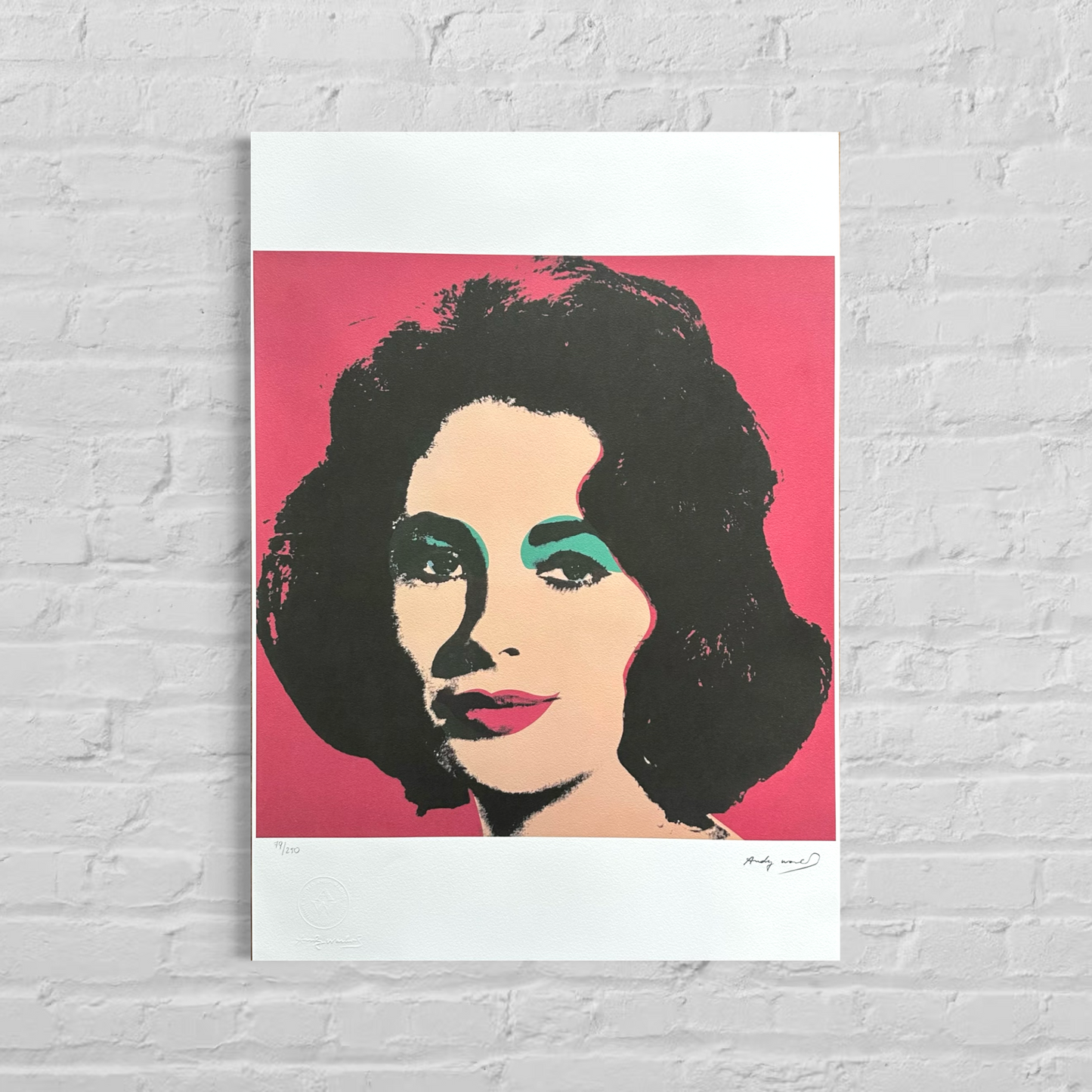 Andy Warhol Liz Taylor Litografia Arches 300gsm 42x59 cm