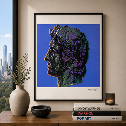 Andy Warhol Alessandro Magno (Blu) Litografia Arches 300gsm 42x59 cm