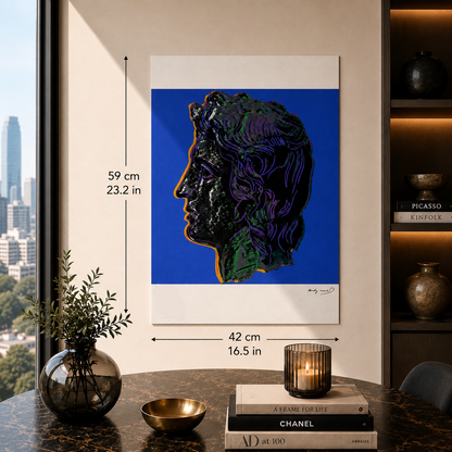 Andy Warhol Alessandro Magno (Blu) Litografia Arches 300gsm 42x59 cm