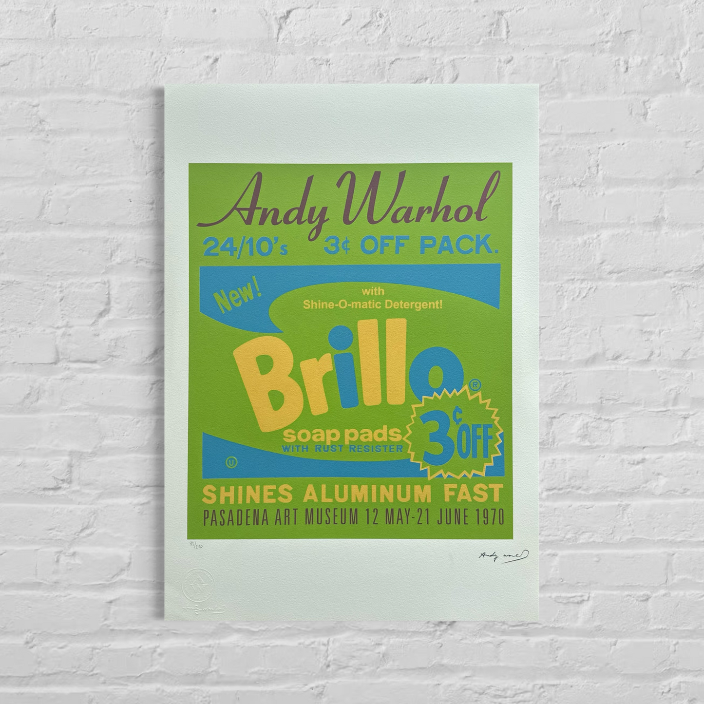 Andy Warhol Brillo Litografia Arches 300gsm 42x59 cm