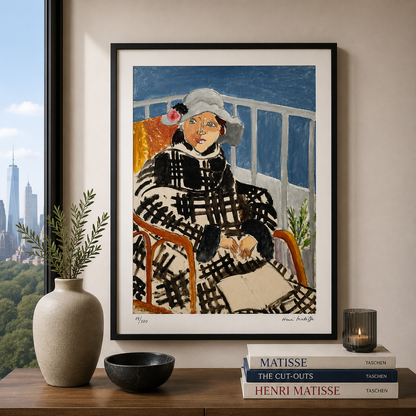 Henri Matisse Matisse in mantello scozzese Litografia su archi 300 g/m² 42x59 cm