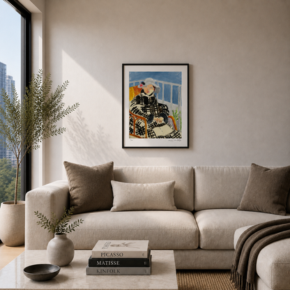 Henri Matisse Matisse in mantello scozzese Litografia su archi 300 g/m² 42x59 cm