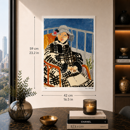 Henri Matisse Matisse in mantello scozzese Litografia su archi 300 g/m² 42x59 cm