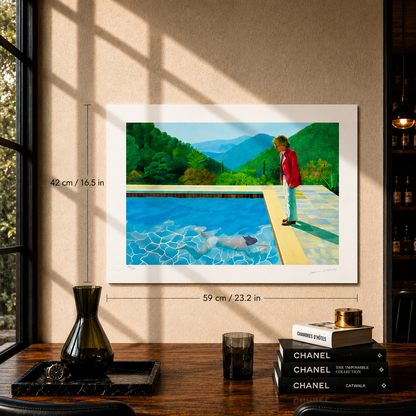 David Hockney Piscina con persone Litografia Arches 300gsm 42x59 cm