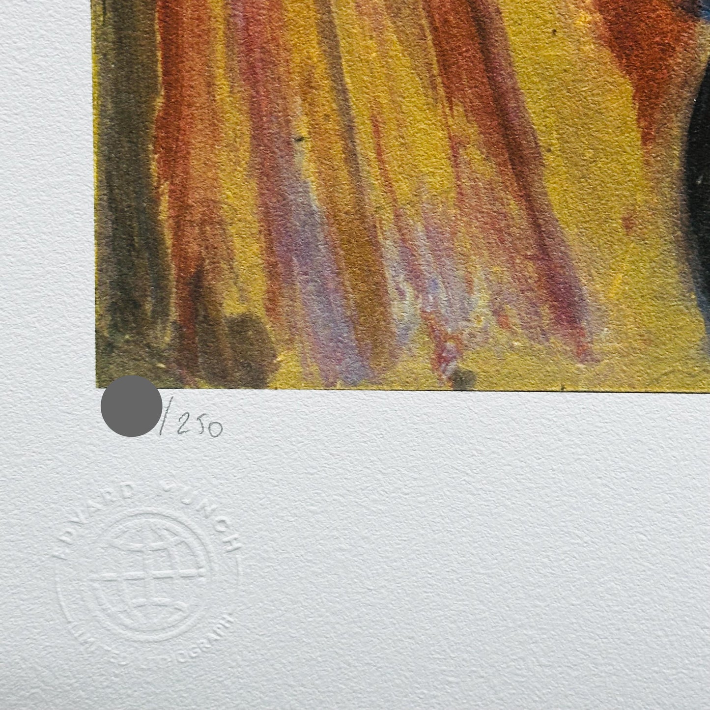 Genummerde editie EDVARD MUNCH "The Cream" Gesigneerd - Certificaat - Limited lithografie - Noorse kunstenaar - after