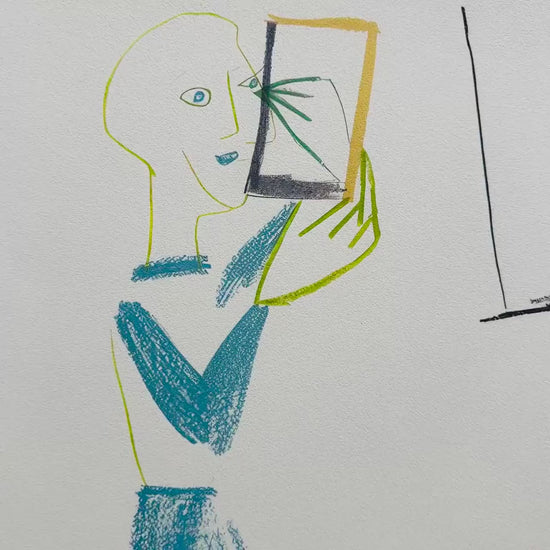 Pablo Picasso – ‘Clown en naakte vrouw, 1954’ – Gelimiteerde en genummerde editie